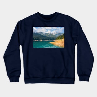 Low Water in Sauris Lake, North Italy Crewneck Sweatshirt